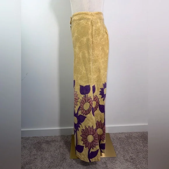 VINTAGE RARE 60s Flower Child hippie bell bottom JEANS - Picture 2 of 10